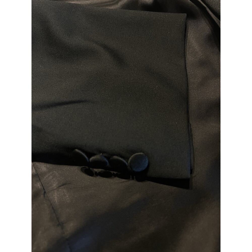 Vintage Ermenegildo Zegna Tuxedo Jacket 42R Black Formal Designer - Picture 11 of 16